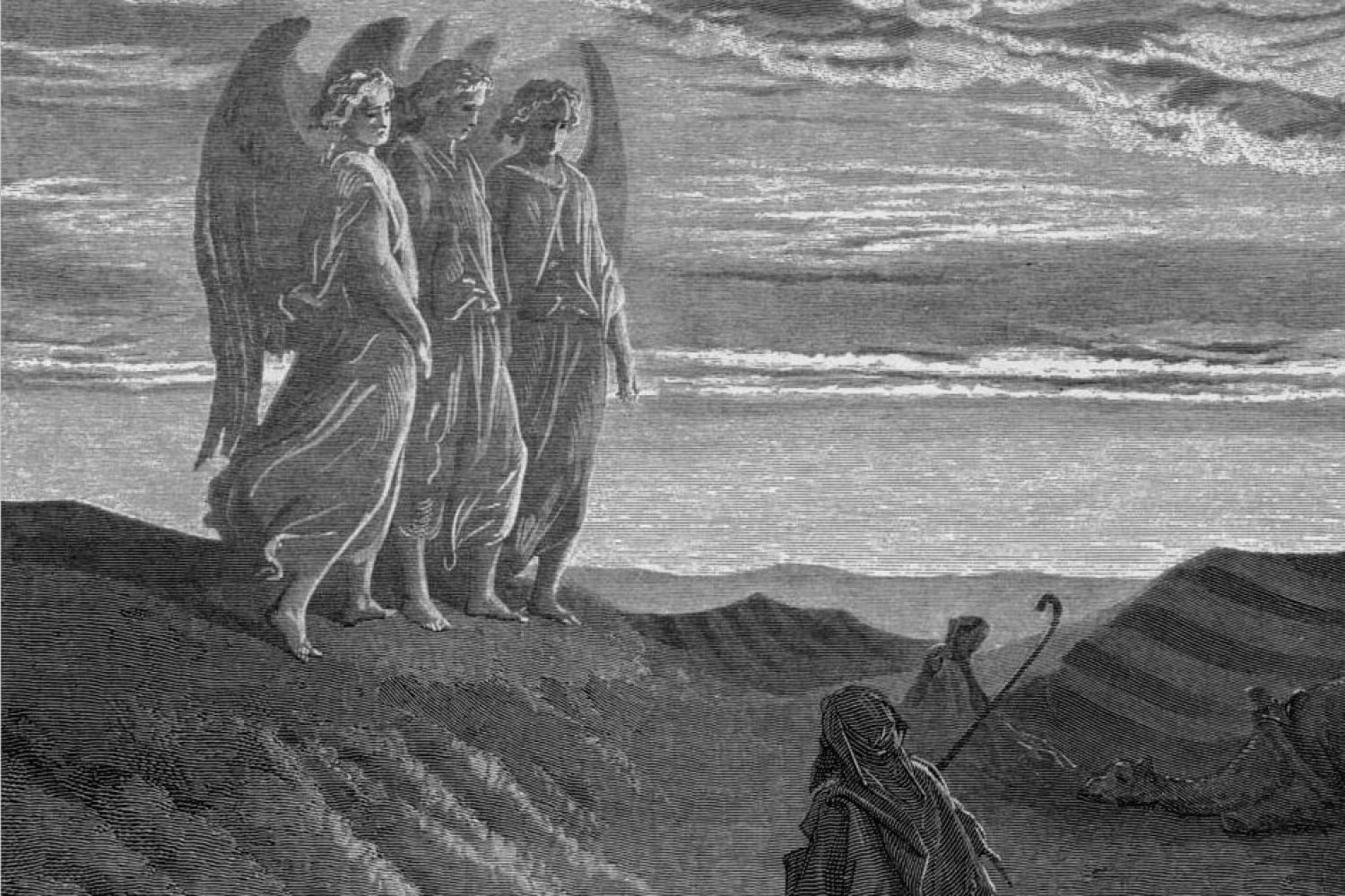 "Abraham and the Three Angels," by Gustave Dore