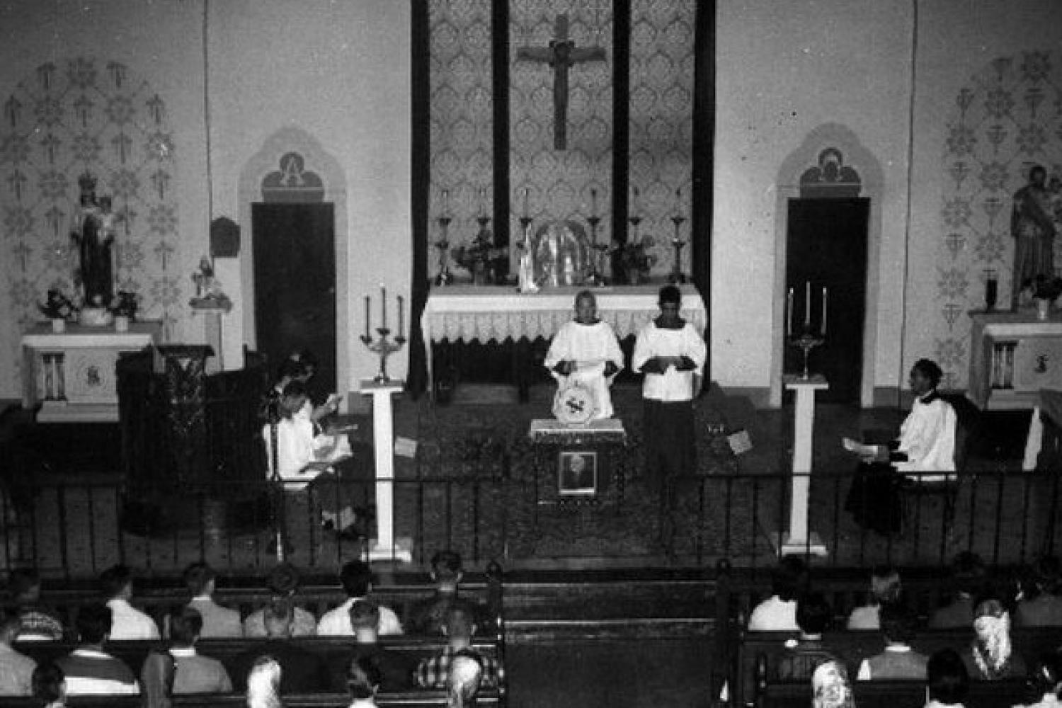 Interior of Old St. Mary&#039;s, 1958
