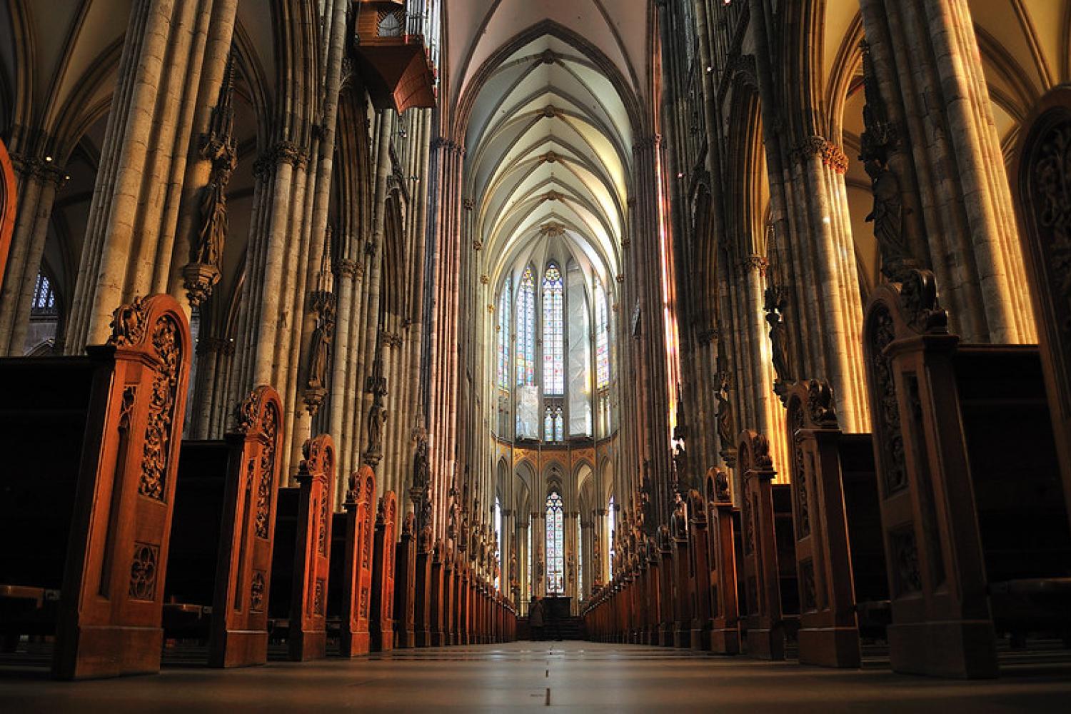The interior of the Cologne Cathedral