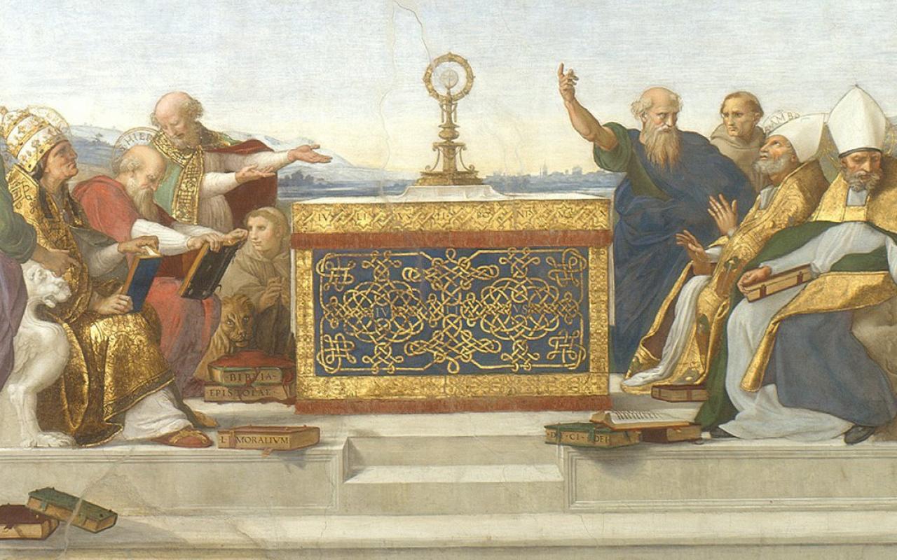 Raphael's "The Disputation of the Holy Sacrament"