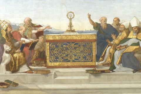 Raphael's "The Disputation of the Holy Sacrament"