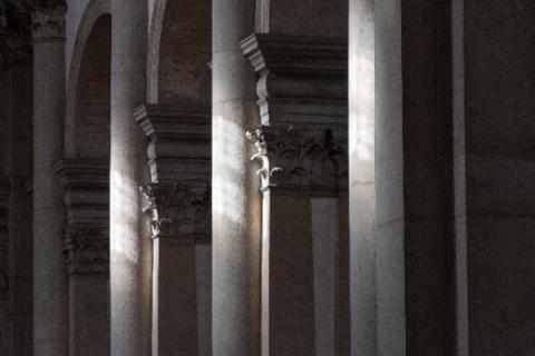 Columns in San Giorgio Maggiore, Venice, Italy