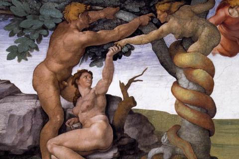 Michelangelo's "Fall and Expulsion from the Garden"
