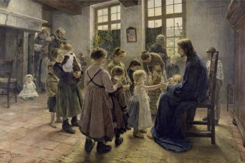 Fritz von Udhe's "Let the Little Children Come to Me"