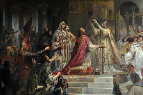 Friedrich Kaulbach's "Imperial Coronation of Charlemagne"