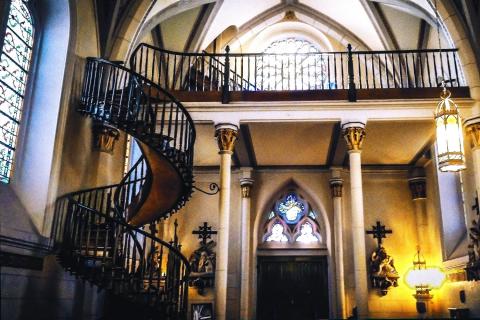 The miraculous staircase at the Loretto Chapel in Santa Fe