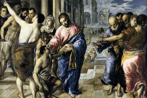 El Greco's "Christ Heals the Man Born Blind"