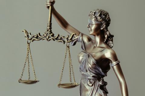 Lady justice blindfolded